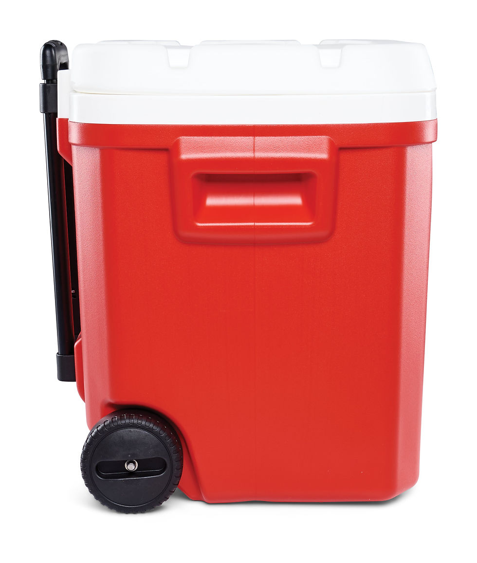 Миниатюра: Igloo 60 qt. Laguna Roller Ice Chest Rolling Cooler - Red
