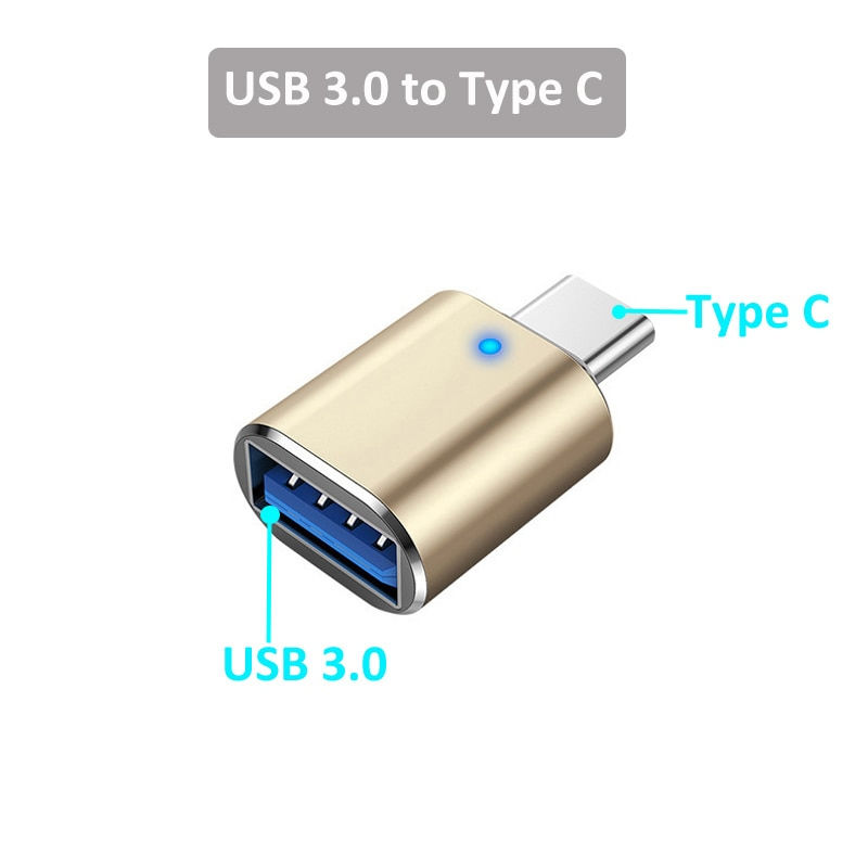 الصورة المصغرة: OTG Adapter Type C to USB3.0 Connector USB A to USB C Adapter Male to Female Co