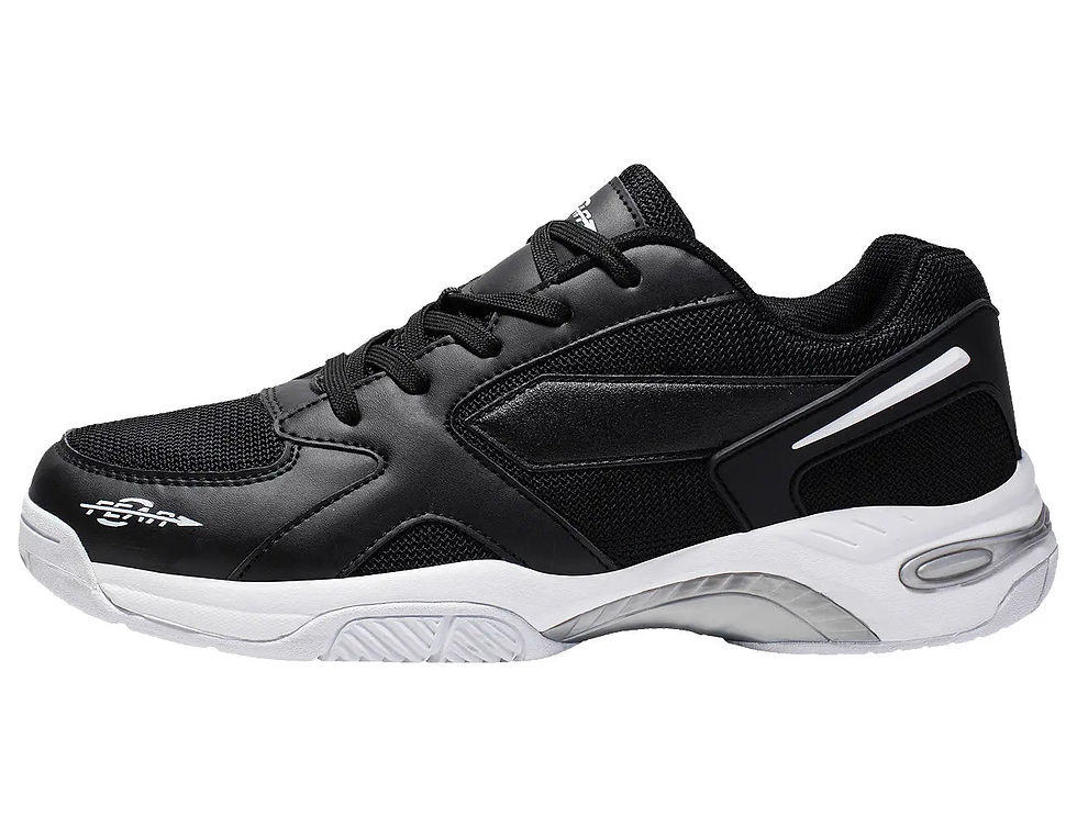 Thumbnail: Fear0 NJ Men's High Arch Firm Orthopedic Black Walking Shoes