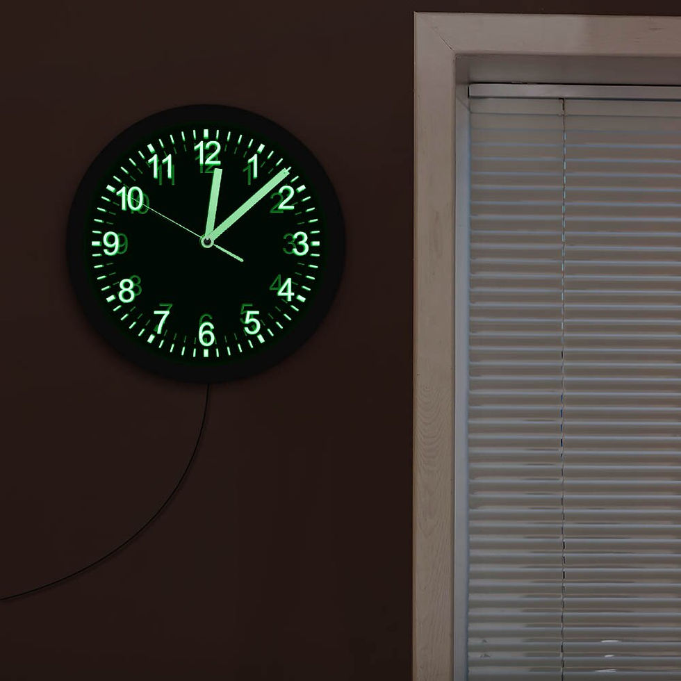 Thumbnail: Modern Design LED Lighting Wall Clock Silent Mechanism Luminous Acrylic LED Edg