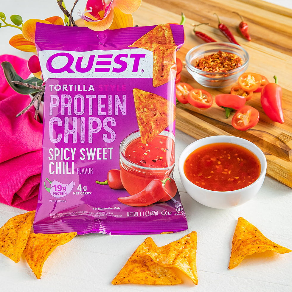 Миниатюра: Quest Tortilla Style Protein Keto Chips, Low Carb, Baked, Spicy Sweet Chili, 1.