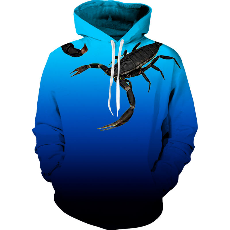 Thumbnail: Novelty Scorpion Gradient 3D Printed Men Hoodie/Pants/Suit Cool Poison Graphic 