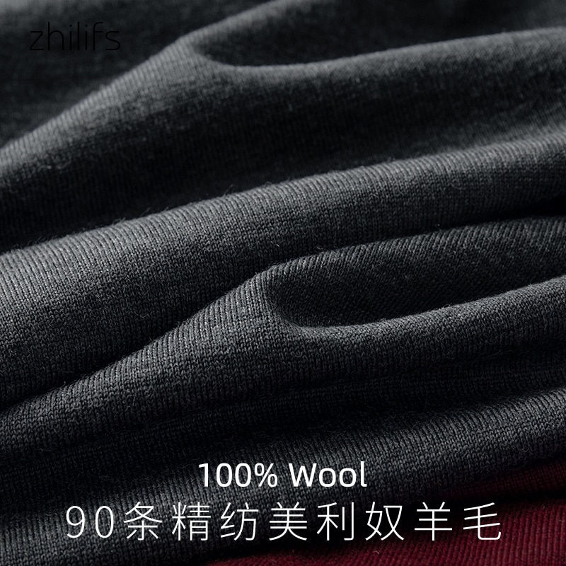 Thumbnail: Men's Turtleneck Sweater Autumn Winter Men's Rollneck Warm 100 Merino pure wool