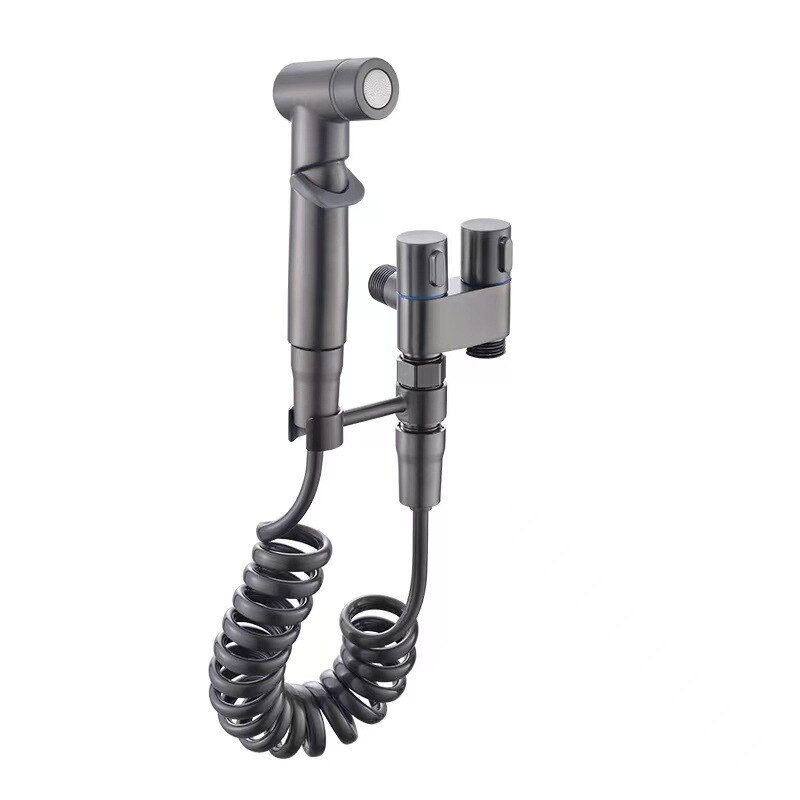 Thumbnail: Hygienic Shower for Bathroom Toilet Bidet Shower Head Double Outlet Angle Valve