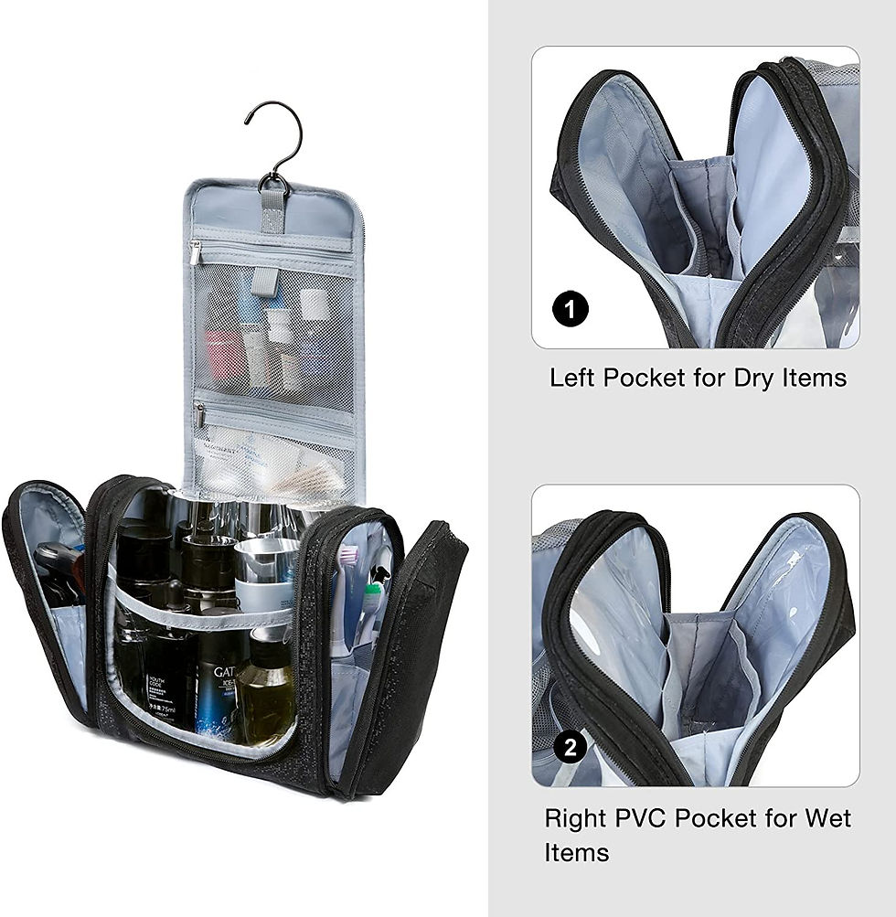 Miniatura: Toiletry Bag for Men, BAGSMART Travel Toiletry Organizer with hanging hook, Wat