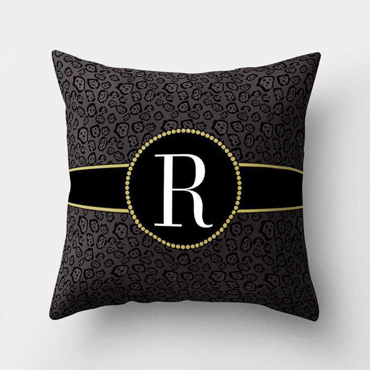 थंबनेल: 45x45cm 26 Letters Lovely Floral Letter Polyester Pillow Living Room Cushion Ho