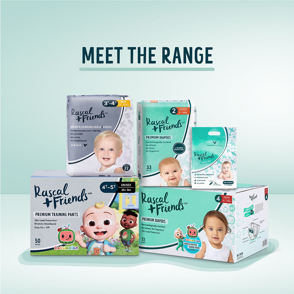 الصورة المصغرة: Rascal + Friends Diapers Cocomelon Edition (Choose Your Size and Count)
