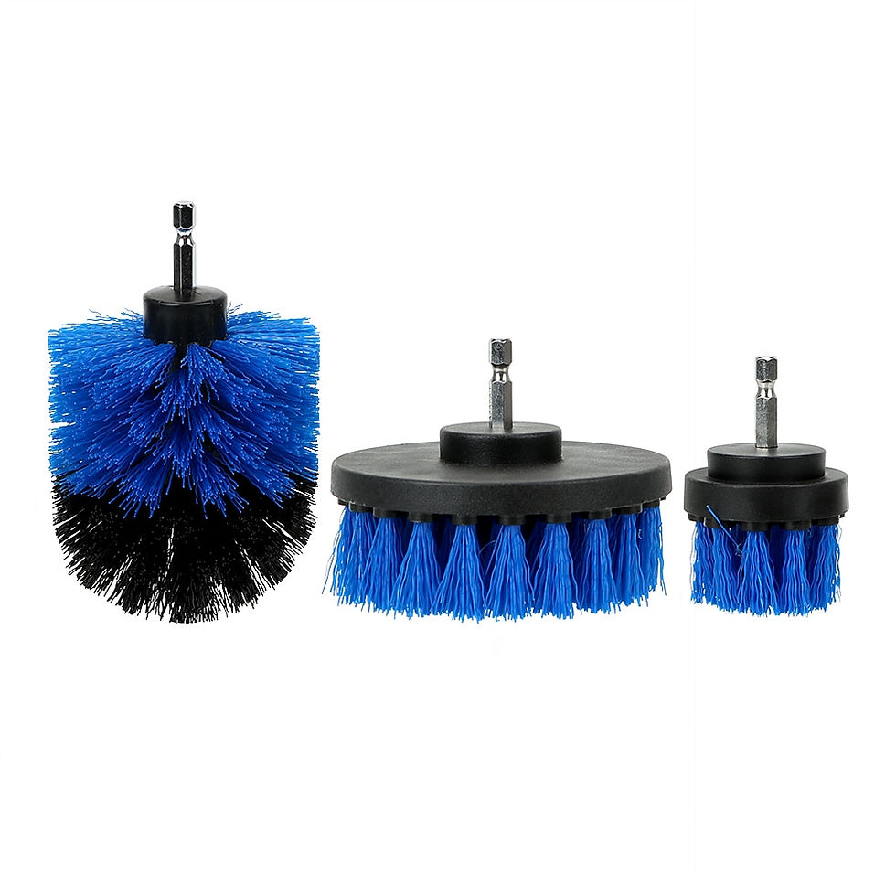 Thumbnail: 3pcs/Set Car Cleaning Tool Hard Bristle Car Auto Care Brush Scrubber Brush Kit
