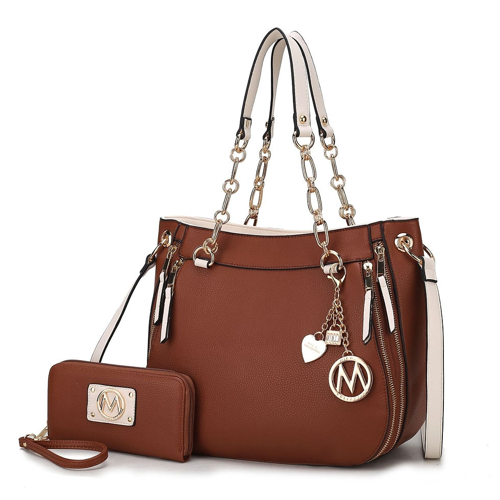 Miniatura: MKF Collection Vegan Leather Shoulder Bag & Wallet Set, Purse Handbag for Women