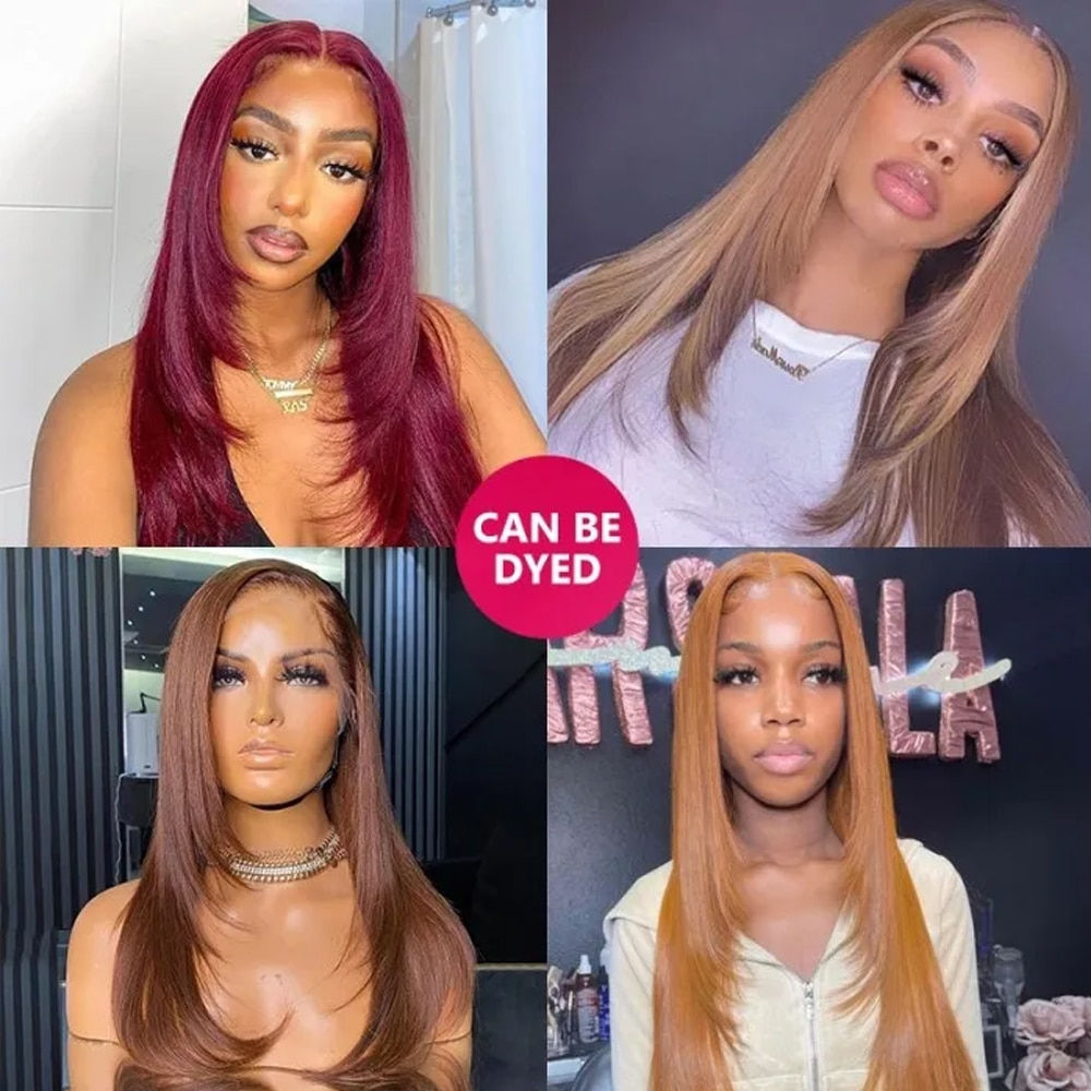 Hair Inner Buckle Straight Lace Wig Side Part Brazilian Human Hair Lace Front W