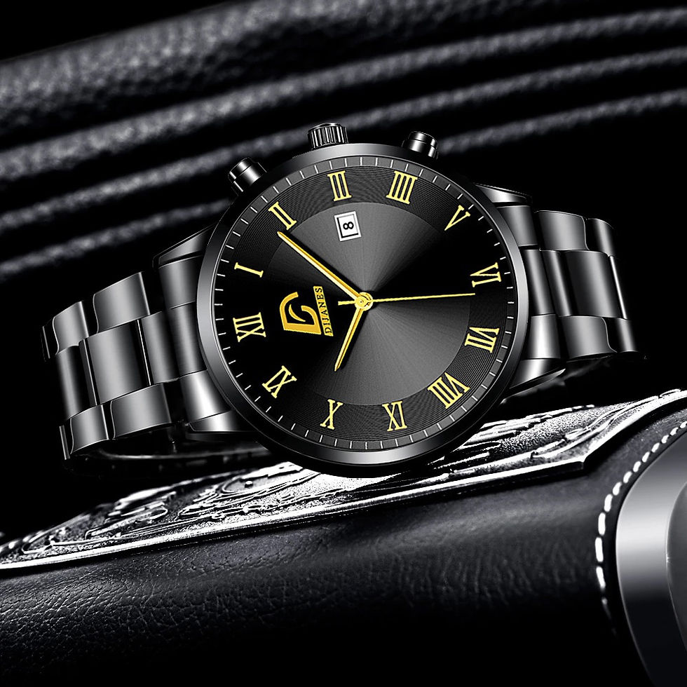 Thumbnail: Fashion Mens Watches Luxury Calendar Date Quartz Clock Big Dial Men Business St