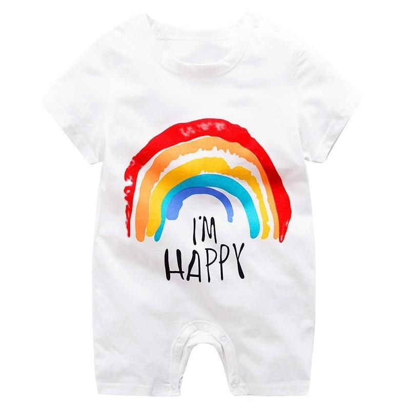 Thumbnail: New Born Baby Clothes Baby Girl Boy Romper Summer Thin Baby Cotton Short Sleeve