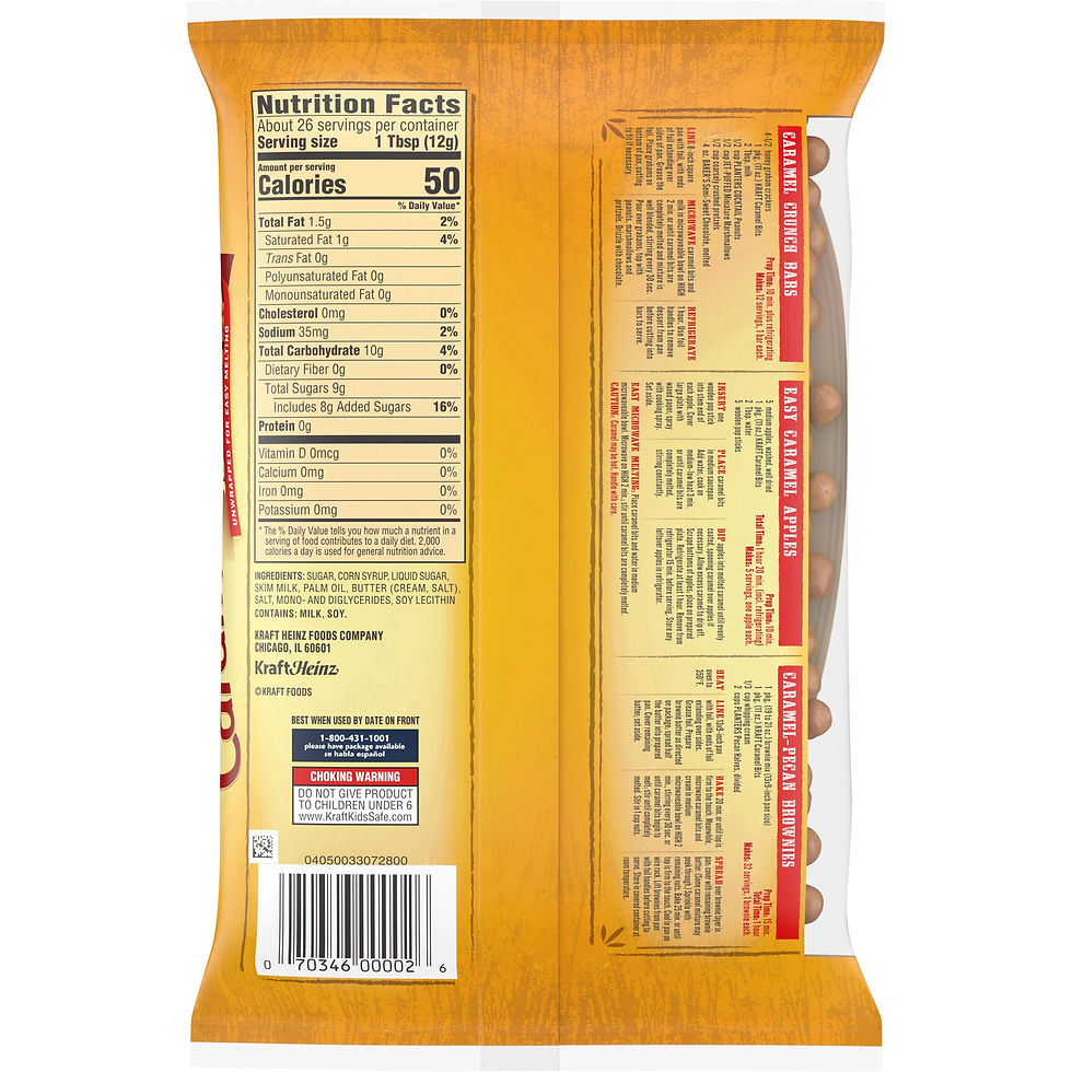 Miniature : Kraft America's Classic Unwrapped Candy Caramel Bits for Easy Melting, 11 oz Bag