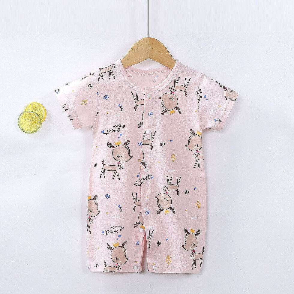 Thumbnail: Rompers Disney Mickey Print Crew Neck Pullover Clothes Cartoon Cotton Soft Skin
