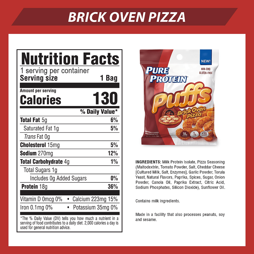 Thumbnail: Pure Protein Puffs Snack, Brick Oven Pizza, 18g Protein, 4 Ct Keto