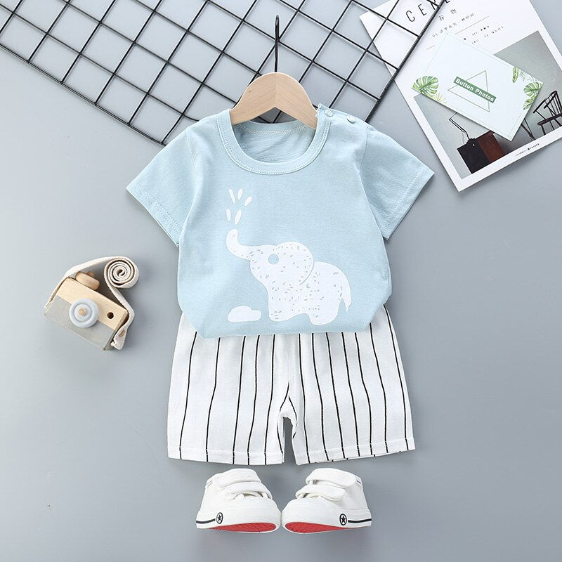 Miniature : Baby Boys Clothes Sets Children Clothing Summer Short Sleeve Tracksuit for Boys