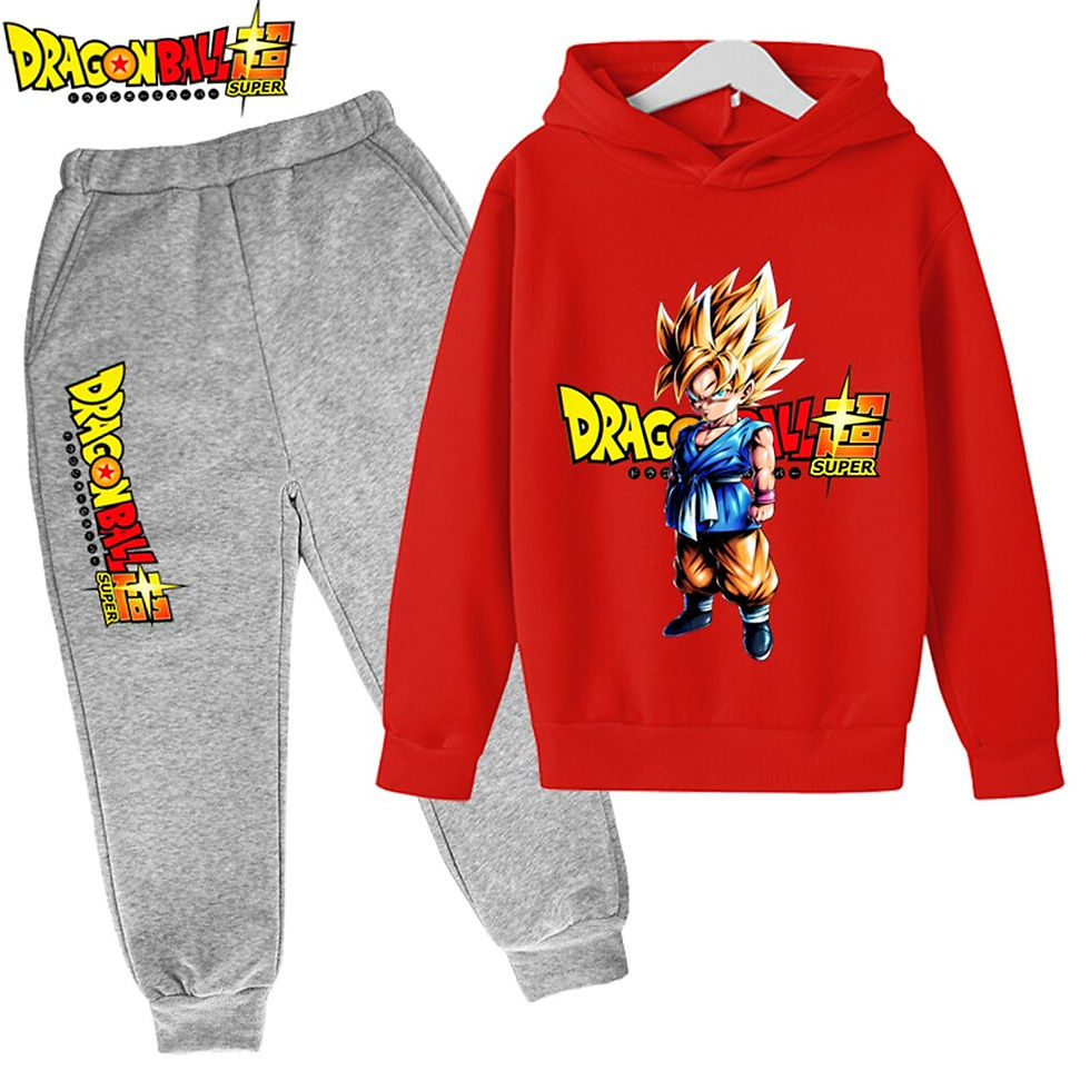 Thumbnail: 2023 New Anime Dragon Ball Z Hoodie Set For Boys Clothes Kids Hoodies Anime Clo