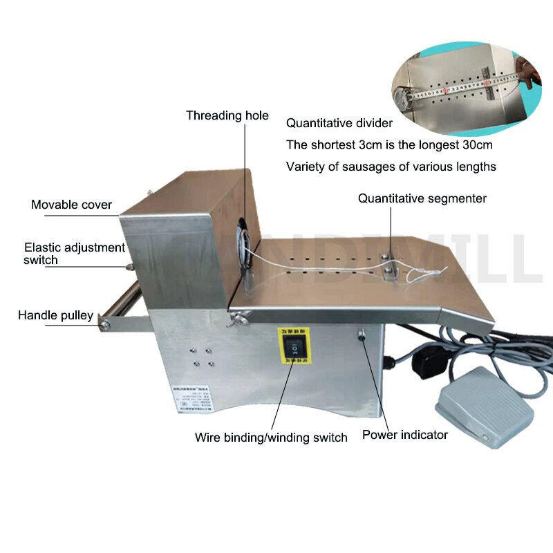 Thumbnail: Stainless Steel Electric Sausage Tying machine Sausage Knotter Sausage Knotting