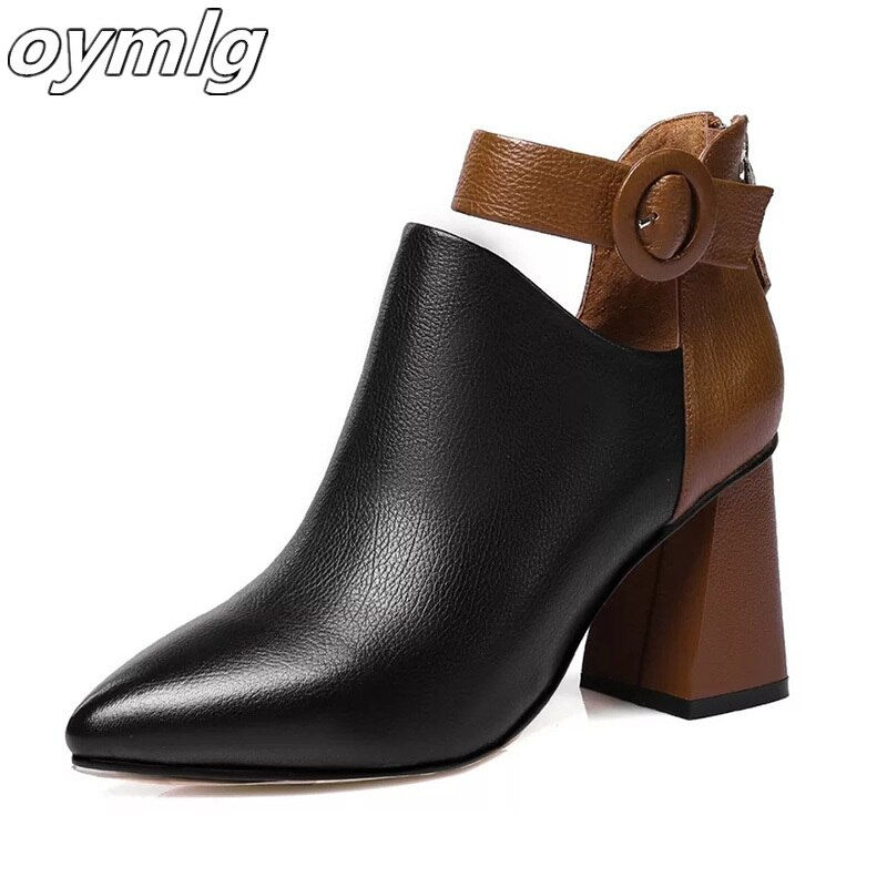 Thumbnail: New Autumn Early Winter Shoes Women Boots Fashion Ladies High Heels Boots Point