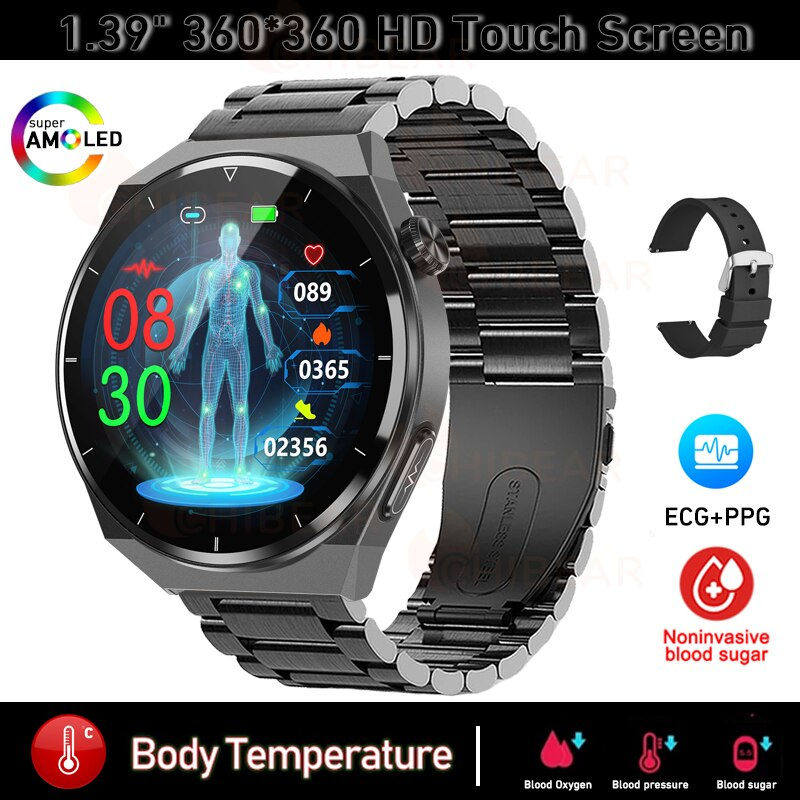Thumbnail: 1.39" AMOLED Screen Smart Watch Men GT3 PRO IP68 Waterproof Blood Pressure Moni