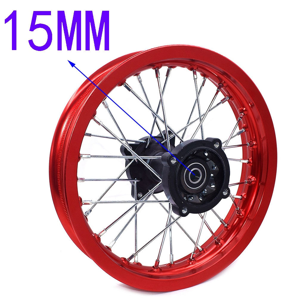 Dirt Bike Rims 1.85-12  Rear Wheel Rim 12inch Pit Bike Aluminum Alloy Circle Wi