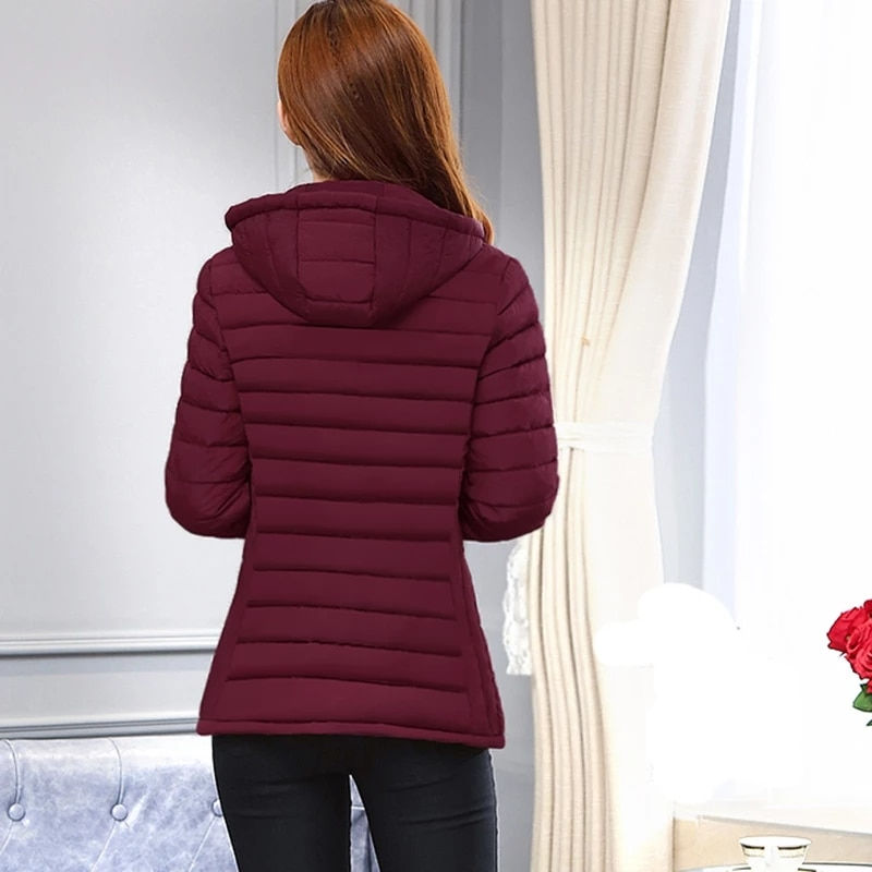 Thumbnail: Winter Jacket Stand-Collar Coat Women Fashion Jackets Winter Casual