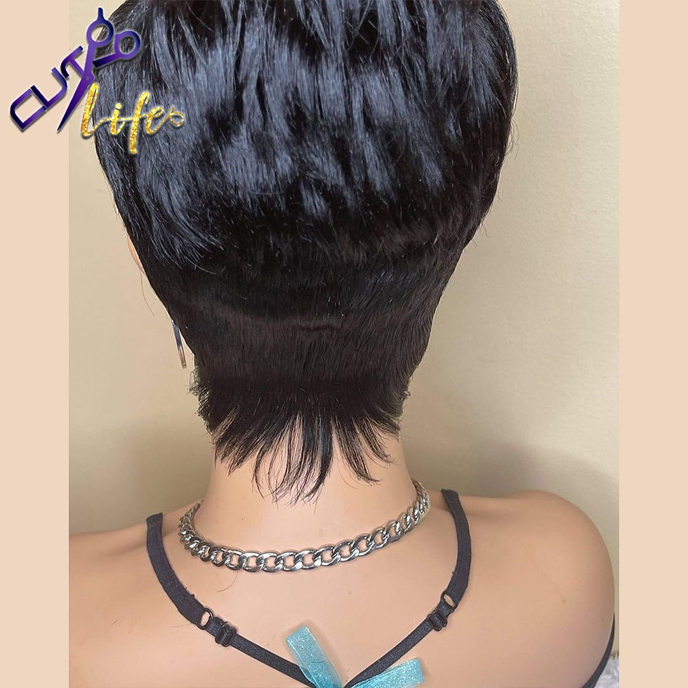 Thumbnail: Beauty Short Bob Wavy Wig With Bangs Full Machine Made No Lace Wigs For Women B