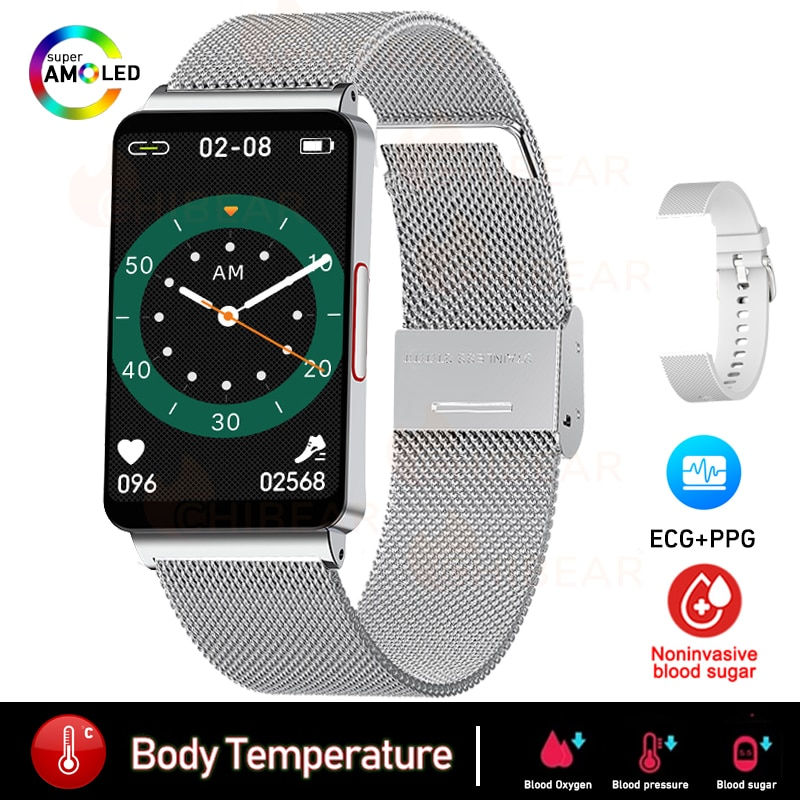 Thumbnail: Non-invasive Blood Glucose Smart Watch Men Women Blood Pressure Measurement The