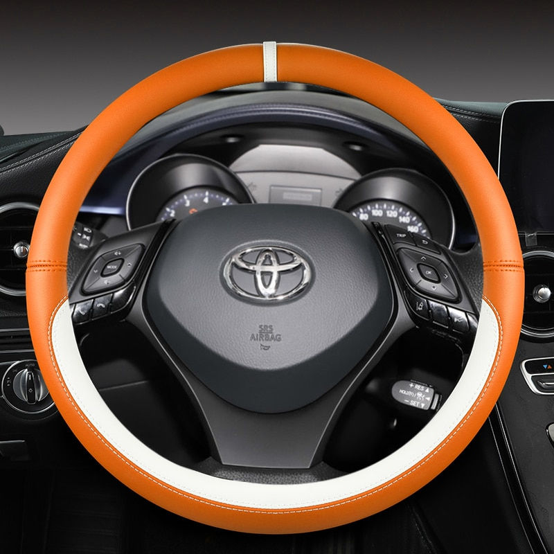 Miniature : Microfiber Leather Sport Car Steering Wheel Cover For Toyota CHR C-HR High Qual