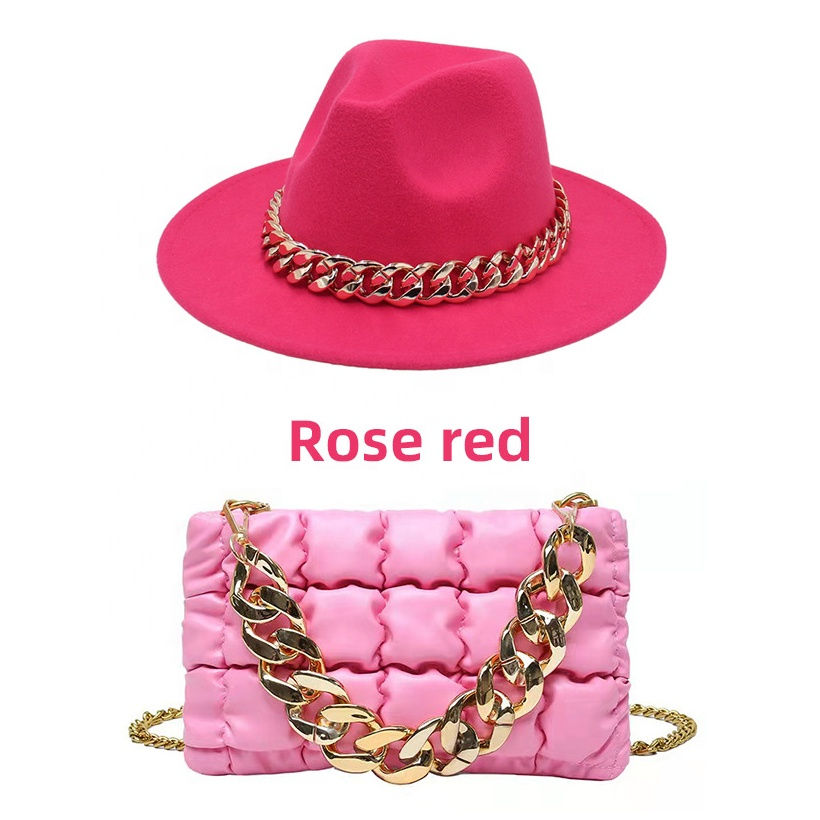 Miniatura: Crossbody Purses and Handbags Matching Luxury Fedora Hat and Purse Set for Women
