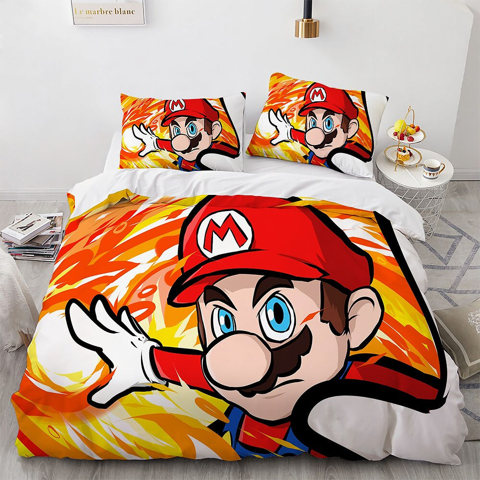 Thumbnail: Super Soft Marioes 3d Print Duvet Cover Pillowcase Cartoon Bedding Set Single T