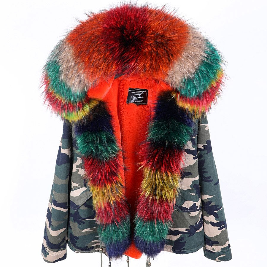 Thumbnail: MAOMAOKONG 2022 New Women's Winter Real Fox Fur Coat Female Short Natural Racco