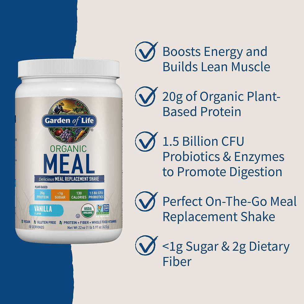 الصورة المصغرة: Garden of Life Meal Replacement Shake | Vanilla | 20g Protein | 22oz