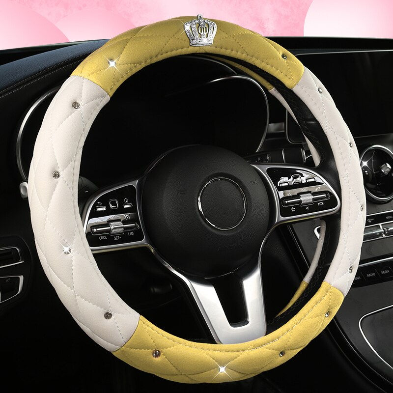 Miniature : Car  Anti-Slip Suede Steering Wheel Cover Universal Car Steering Wheel Protecti