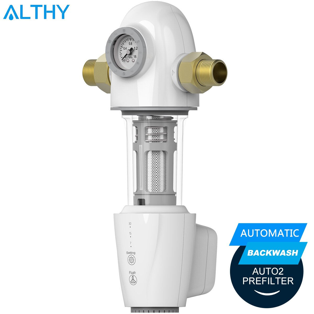 ALTHY PRE-AUTO2 Automatic Flushing Backwash Prefilter Spin Down Sediment Water 