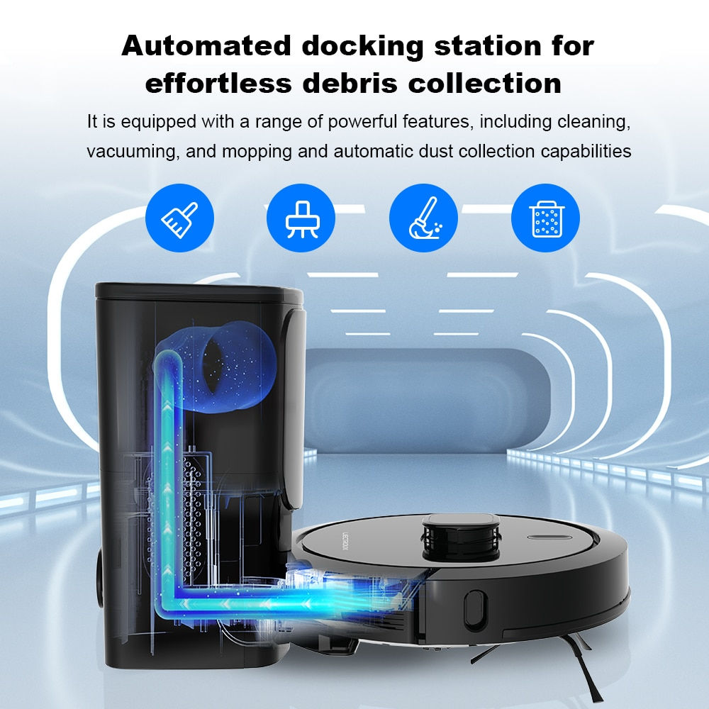 Liectroux G7 LDS Robot Vacuum Cleaner & Mop Combo,Self Empty,Laser Lidar Naviga