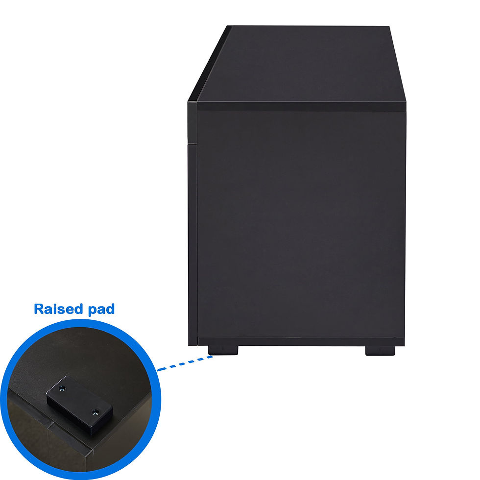 Miniature : TV Stand for 55 inch TV, Seizeen High Glossy Media TV Cabinet with 16-Color RGB