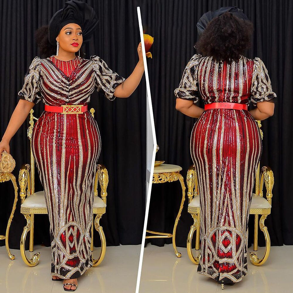 Thumbnail: Plus Size African Print Maxi Dress for Women Elegant Lady Luxury Evening Weddin