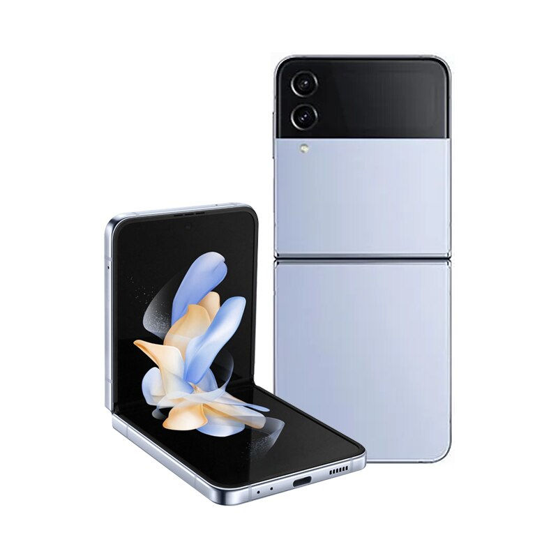 Thumbnail: Original 2022 Samsung Galaxy Z Flip 4 Flip4 5G Smartphone 120Hz AMOLED Folded S