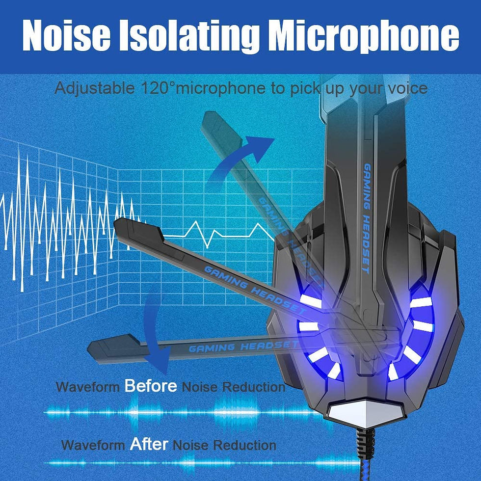 Thumbnail: BENGOO G9000 Stereo Gaming Headset for PS4 PC Xbox One PS5 Controller, Noise Ca
