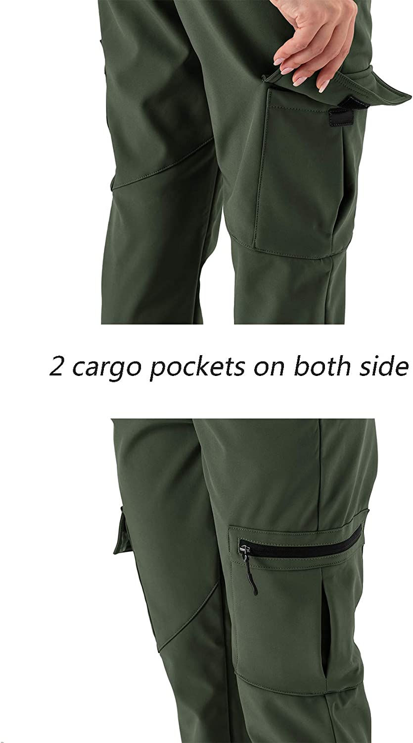 Miniature : YSENTO Women's Fleece Ski Snow Pants Waterproof Windproof Insulated Softshell H