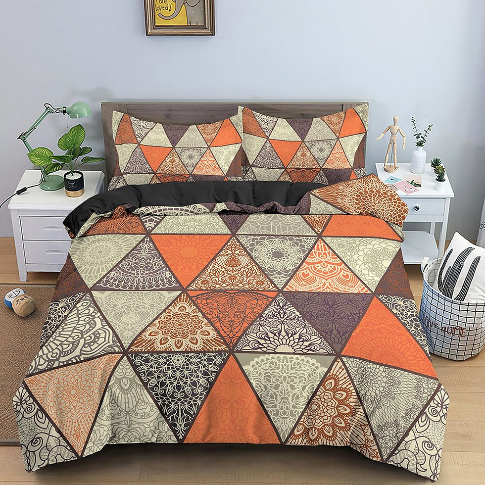 Thumbnail: Bohemian Mandala Bedding Set King Queen Size Boho Duvet Cover with Pillowcase 2