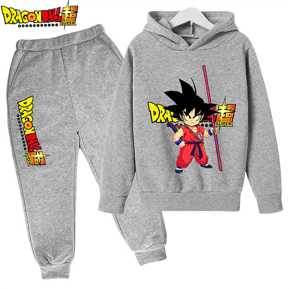 Thumbnail: 2023 New Anime Dragon Ball Z Hoodie Set For Boys Clothes Kids Hoodies Anime Clo