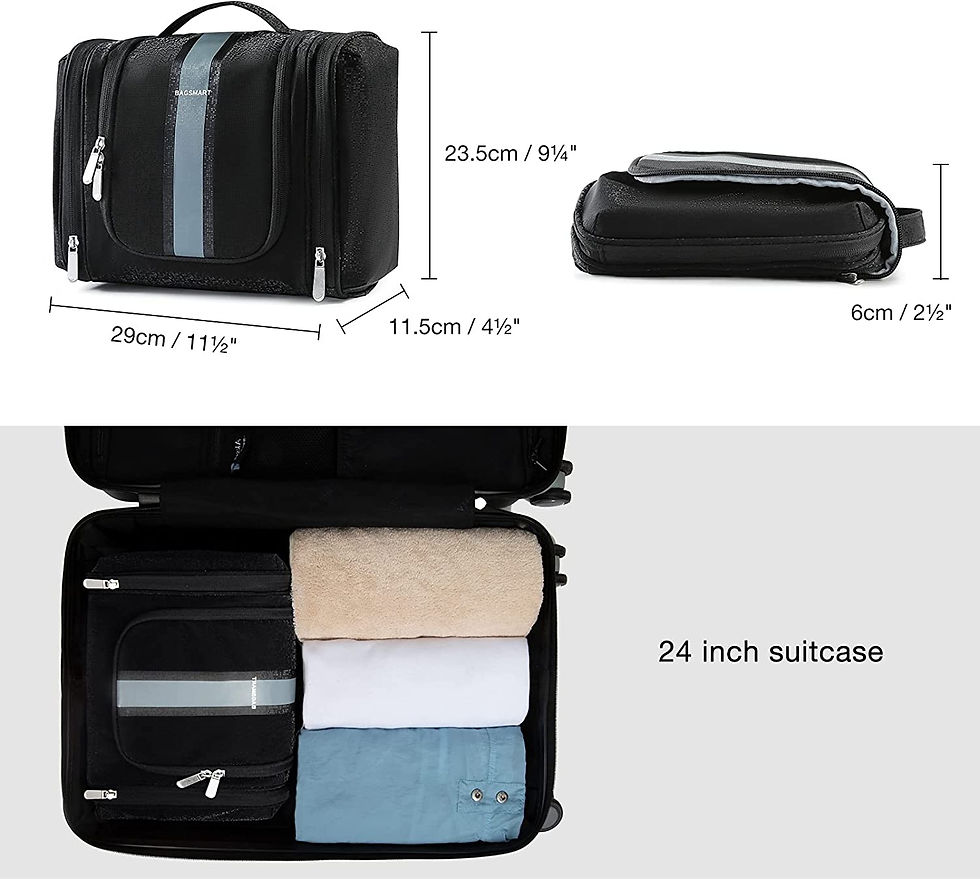 Miniatura: Toiletry Bag for Men, BAGSMART Travel Toiletry Organizer with hanging hook, Wat