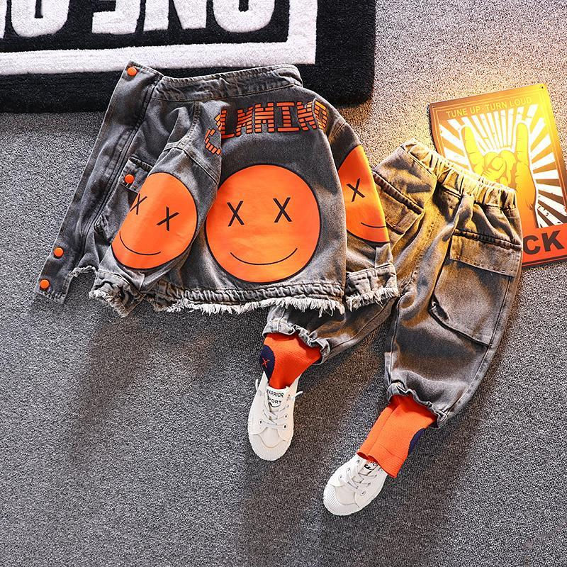 Thumbnail: Boy's Autumn Suit Jeans Foreign Style Loose Boy Kids 2020 New Children's Handso
