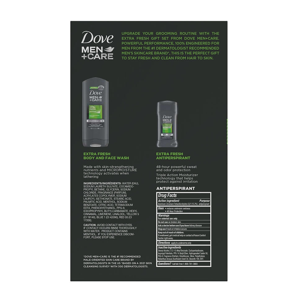 Miniatura: Dove Men+Care Men's Gift Set Extra Fresh, 2 Pack