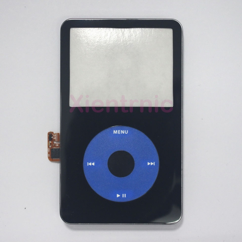 Thumbnail: For iPod 5th Video Black Front Cover panel with clickwheel flex cable Housing k