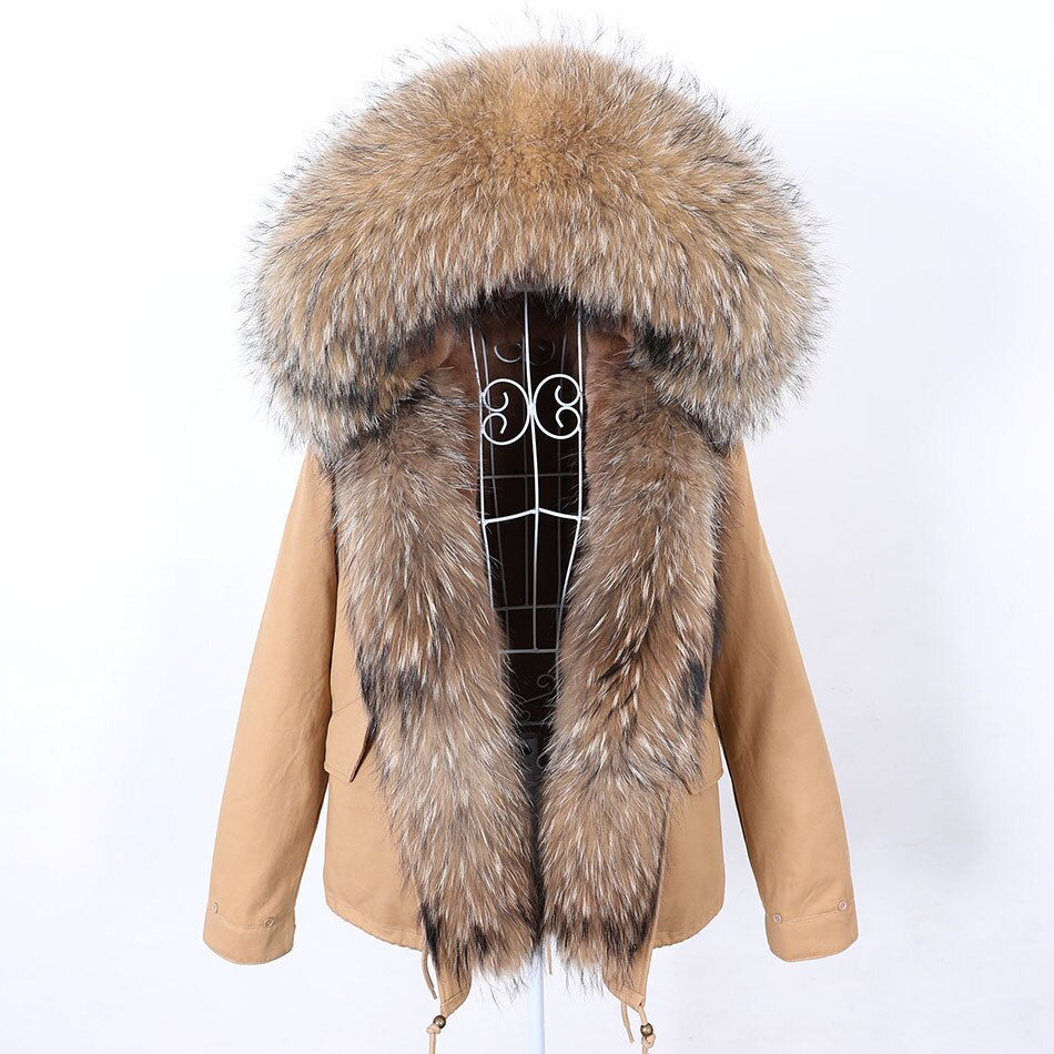 Thumbnail: MAOMAOKONG 2022 New Women's Winter Real Fox Fur Coat Female Short Natural Racco