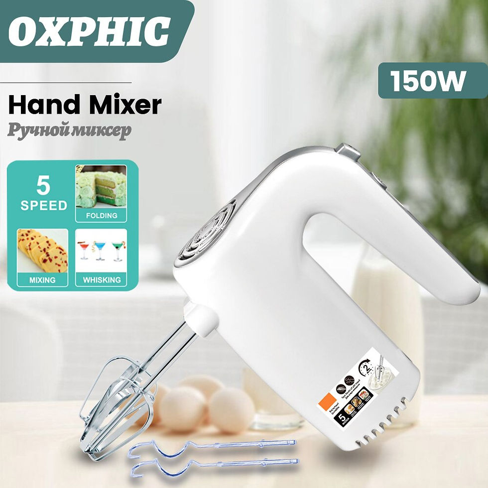Miniaturbild: 5 Speed Electric Handhold Food Mixer with Dough&Beater Hooks Hand Blender Food 