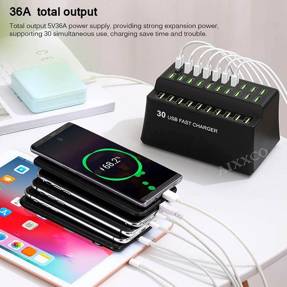 Thumbnail: 30 Ports USB Charging Station Multi Dock 180W 36A USB Charger for iPhone Samsun